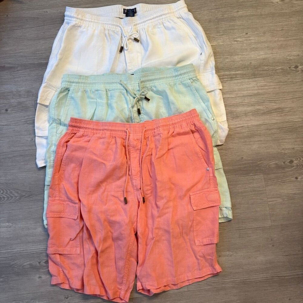 Vilebrequin Lot of 3 Cargo Linen Shorts Size XXXL